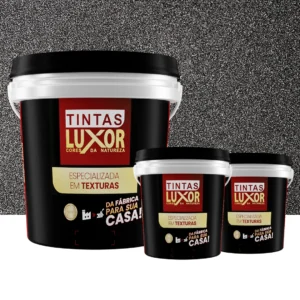 Kit Microsseixo Médio Preto Anoitecer Intenso Textura Luxor - Externo - Rende 5m²
