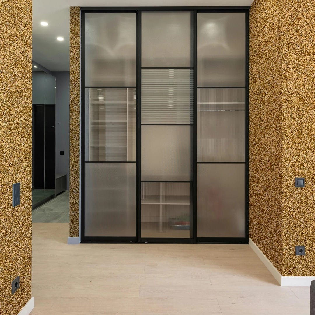 Kit Microsseixo Médio Amarelo Horus Textura Luxor - Interno - Rende 5m²