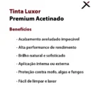 Tinta Luxor Premium Acetinado - Benefícios
