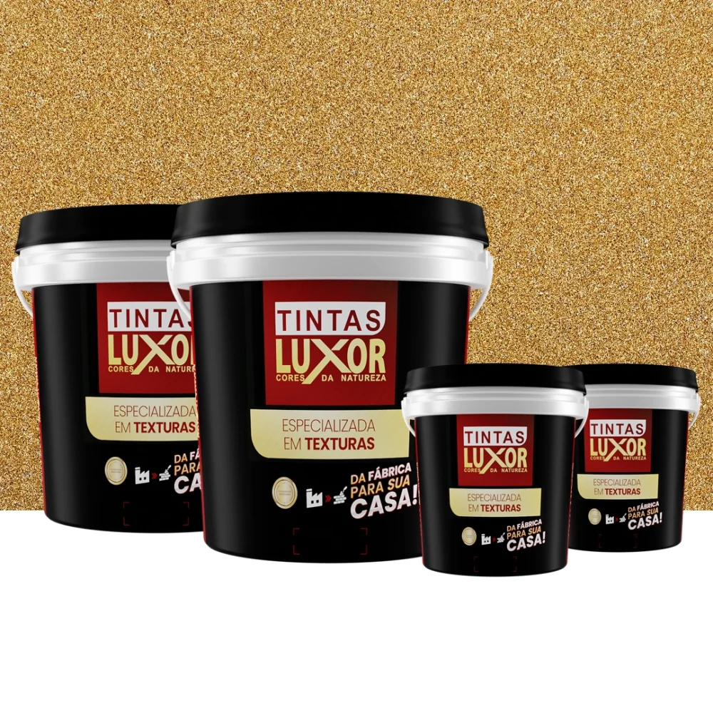 Kit Microsseixo Médio Amarelo Horus Textura Luxor Intenso - Externo - Rende 10m²