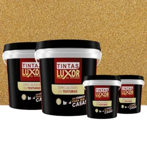 Kit Microsseixo Médio Amarelo Horus Textura Luxor Intenso - Externo - Rende 10m²