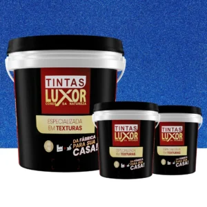 Kit Microsseixo Fino Azul Índigo Intenso Textura Luxor - Externo - Rende 7m²