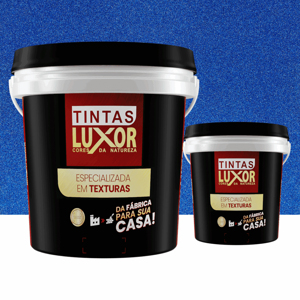 Kit Microsseixo Fino Azul Índigo Intenso Textura Luxor - Interno - Rende 7m²