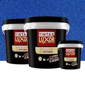 Kit Microsseixo Médio Azul Índigo Intenso Textura Luxor - Interno - Rende 10m²
